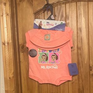 Ms. Rachel Coral Baby Bodysuit Set